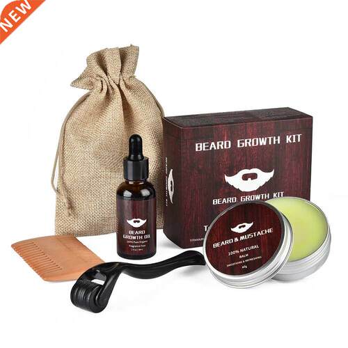 5pcs/set Men Beard Kit Styling Tool Beard Bib Aprons Balm Be