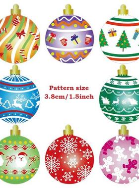 1 Roll Sticker(500PCS) Christmas Wrapping Window Labels Stic