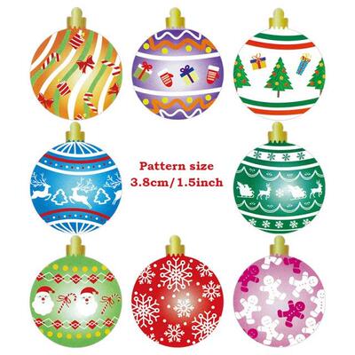 1 Roll Sticker(500PCS) Christmas Wrapping Window Labels Stic