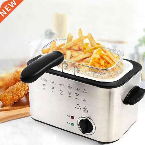1.2L Stainless Steel Single tank Electric deep fryer smokele