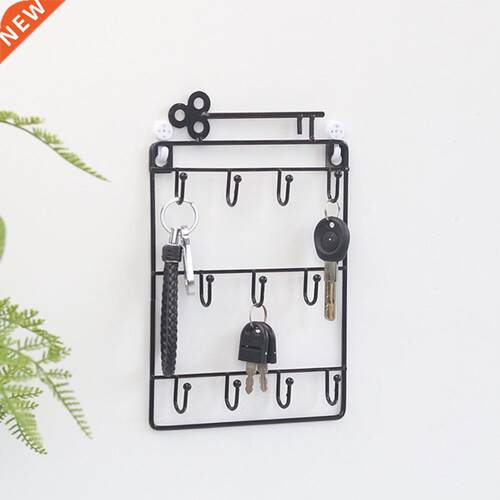 Modern Style Iron Wall Mounted 11 Hangers Hooks Key Holder C