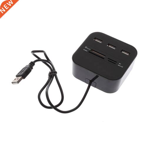 3 ports USB 2.0 All In OMulti card Reader hub Combo for SD /