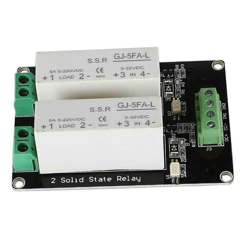 -2V DC 2 Channel SSR Solid State Relay high-low trigger 5A