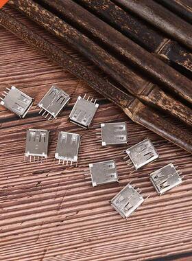 1 Piece USB Female Socket Type A 4Pin 180 Degree Solder Conn