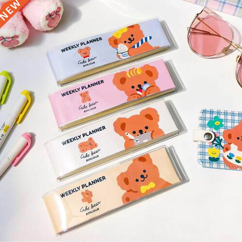 W&G milkjoy bear week plan book cute  pocket book Kor