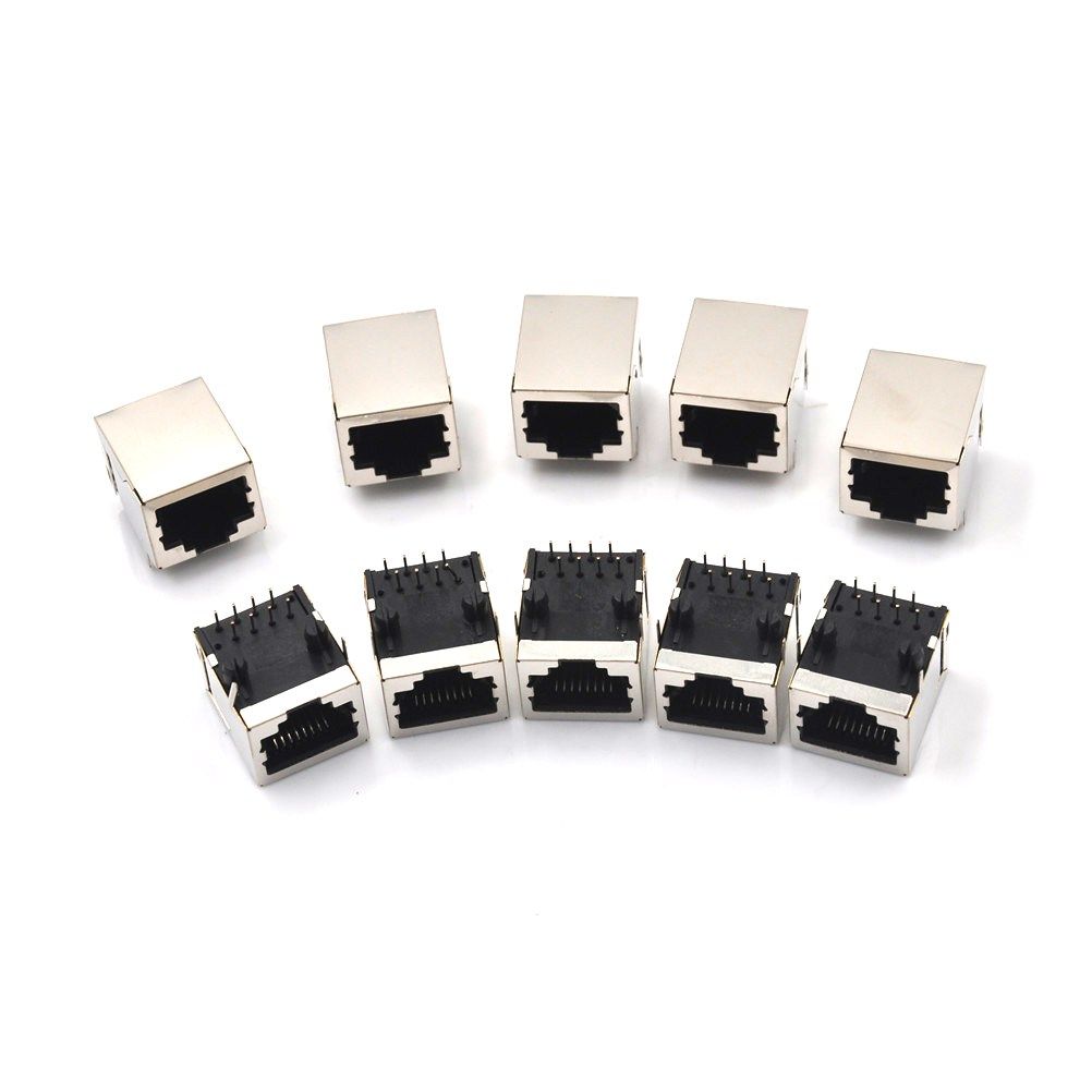 10Pcs/set Network Ethernet 8P 8C Female Socket Connectors 8P