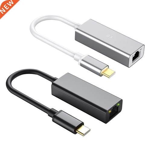 Aluminum Alloy Type-C to RJ45 Adapter with LED Indicator 5Gb