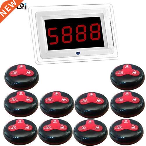 Wireless Pager Coaster Restaurant Call Paging System 1 Host