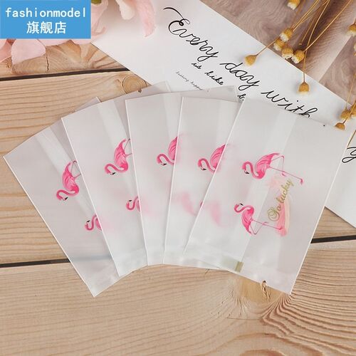100pcs 5.5*8.5cm Sealing Bags Plastic Cookie Bag Small Gift