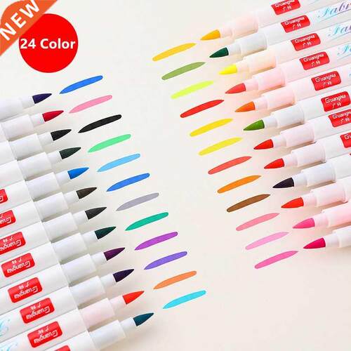 24 Colors Clothes Textle Marker Fabrc Pant Pen  Craft