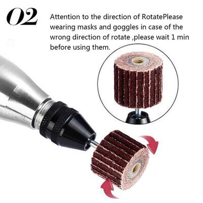 10pcs +1 Mandrel Flap Wheel Disc Sanding Drill Abrasive Sand