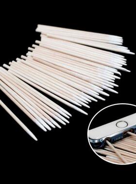100Pcs/Pack 7cm Double Head Cotton Disposable Stick Clean To