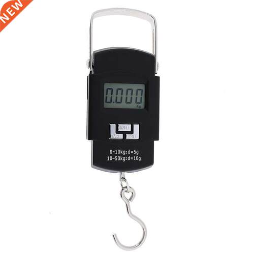 50kg X 10g LCD Display Hanging Luggage Weight Fishing Hook W