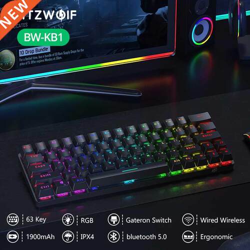 BlitzWolf BW KB1 bluetooth 5.0 Wireless Mechanical Keyboard