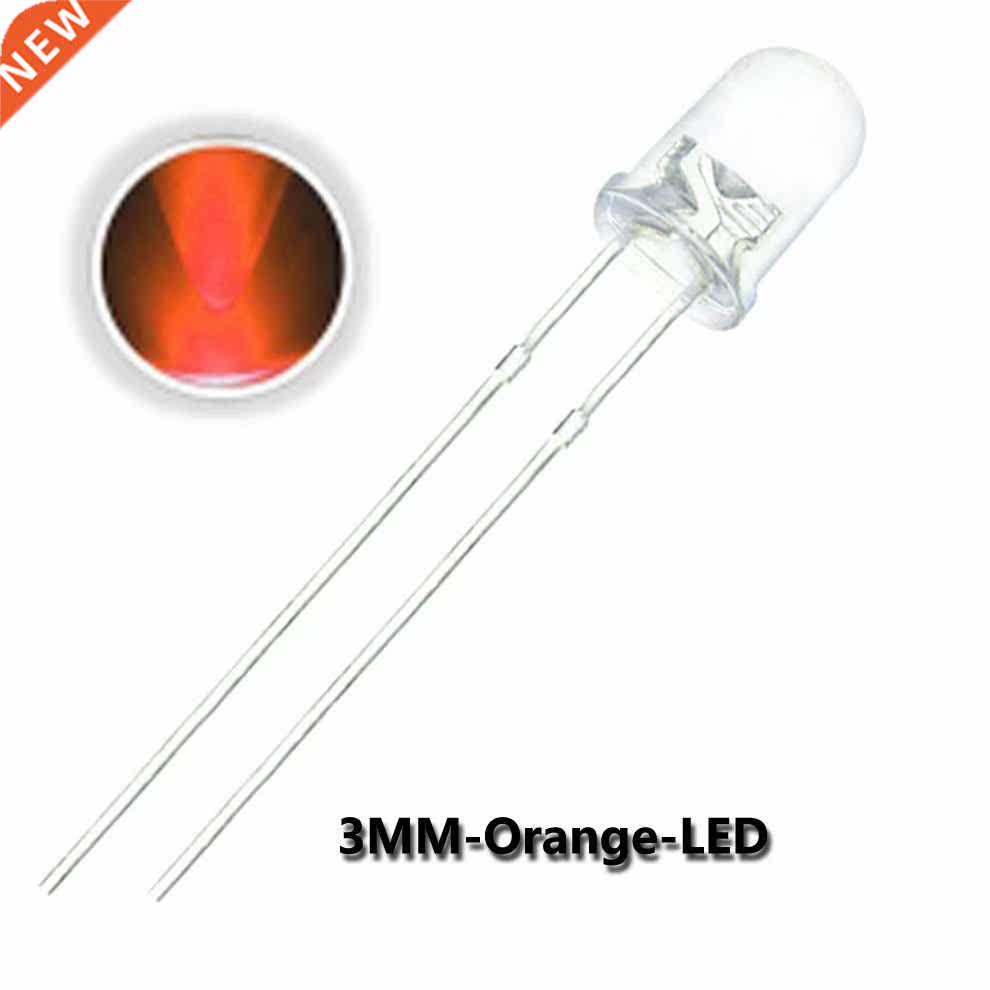 100pcs/lot F3 3MM Round Green/Yellow/Blue/White/Red/Warm Whi