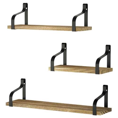 Piece Floating Shelf Wall Hanging, Wooden Wall Storage She