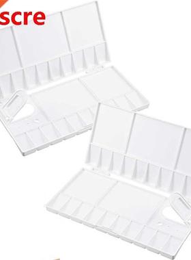 2Pcs Foldng Pant Palette Plastc Palette Box Art Watercolo
