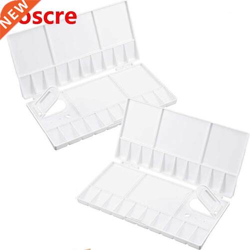 2Pcs Foldng Pant Palette Plastc Palette Box Art Watercolo