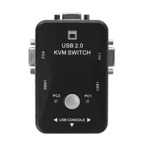USB 2.0 2 Port 1920*1440 USB KVM Switch Switcher Box VGA SVG