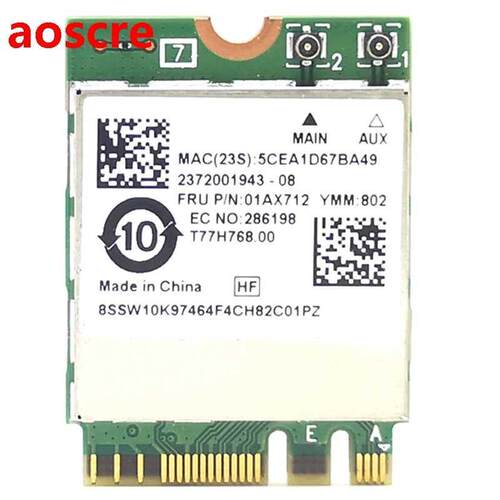 NGFF Wireless Card RTL8822BE 802.11Ac 4Mbps Wifi Bluetooth