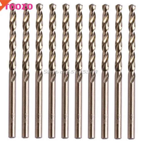 10Pcs/Set 4mm M35 Triangle Shank HSS-Co Cobalt Twist Drill S