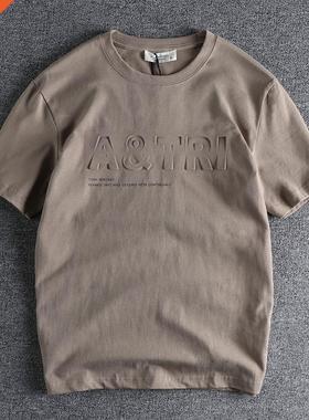 2022 Three dimensional embossed letters short sleeve t-shirt