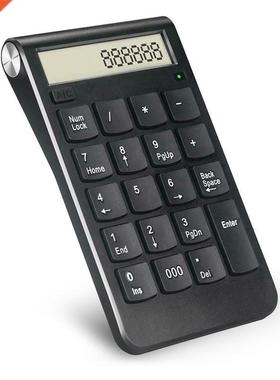 2 in 1 2.4G Wireless Numeric Keypad with LCD Screen Calculat