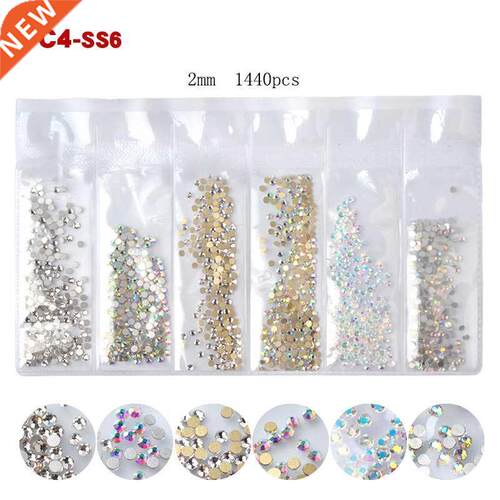 1 Pack SS-SS20 Rhinestone Crystal Ab D Nail Art Gems Clear