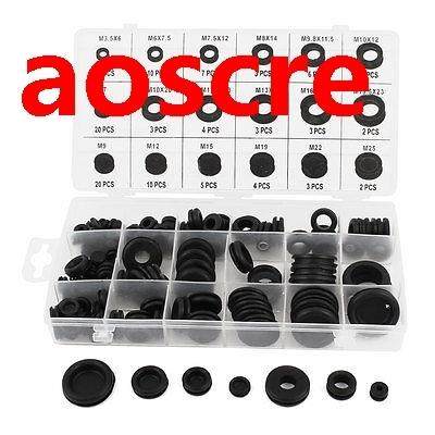 125 x Rubber Grommet Assortment Wiring Electrical Coil Wire