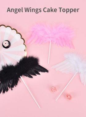 1pcs Angel Wings Cake Topper  Cupcake Top Flags Cake Inse
