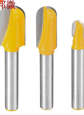 3pcs 1/4 Inch Shank Core Box Router Bit Set Deep Round Botto