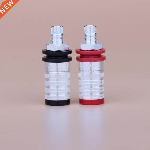 Preffair BA1117 4PCS Silver Plated Binding Post Speaker Te