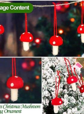 5Kit Sall ushroo Christas Pendant Wool Hanging Ornaents