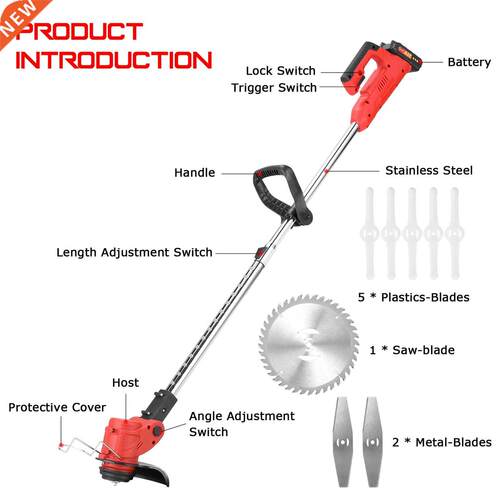 21V Electrc Lawn Mower Cordless Household Grass Cutter Trm