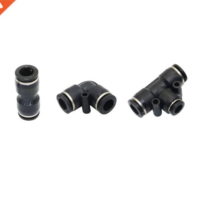 8mm Tee, Elbow, Straight Joint Pneumatic PVC Plastic Slip-lo