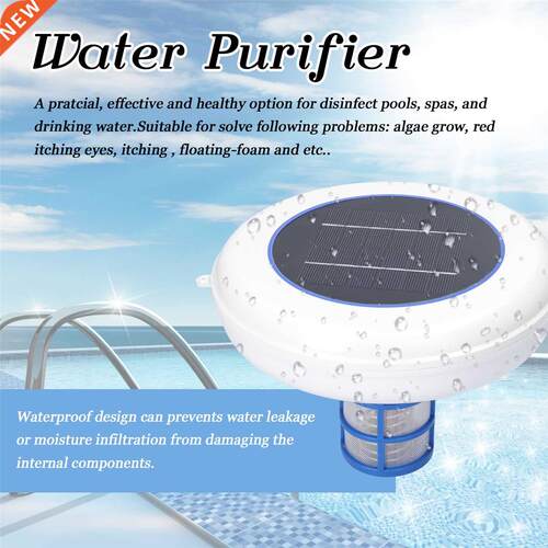 Effective Solar Power Silver Ion Swimming Pool Water Purifie