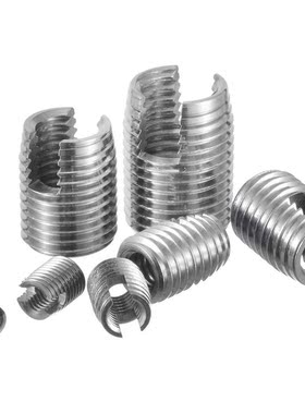 Mayitr 50pcs Silver Stainless Steel Thread Repair Insert Kit