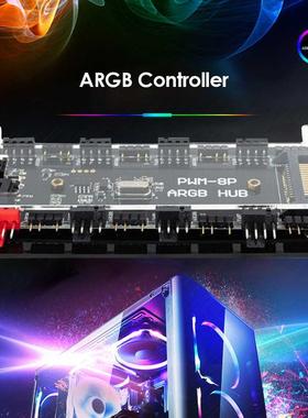Remote Control PWM Fan Hub 8 Port 4-Pin PWM Fan 1 to 8 -Pin