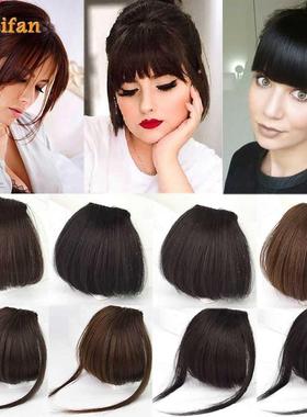 MEIFAN Synthetic Clip in Hair Bangs Extension Hairpiece Natu