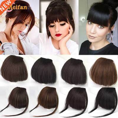 MEIFAN Synthetic Clip in Hair Bangs Extension Hairpiece Natu