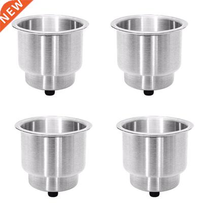 4PCS Recessed Stanless Steel Cup Drnk Bottle Holder wth D