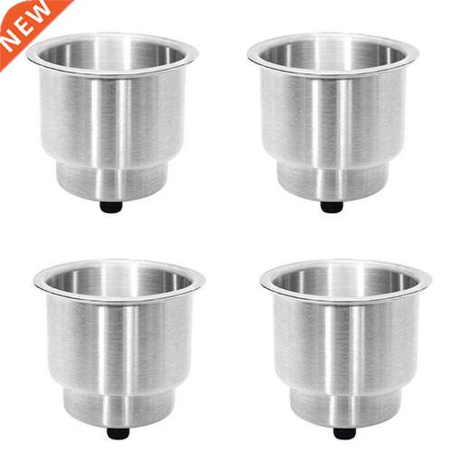 4PCS Recessed Stanless Steel Cup Drnk Bottle Holder wth D