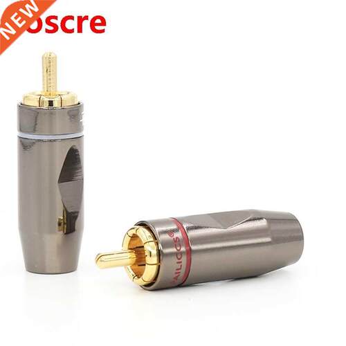 4pcs high quality Gold Plated Audio Cable Plug 7MM Cable Di