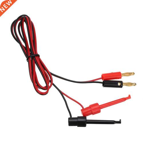 Test Hook Clip Lead Cable to 4mm Gold Plated Banana Plug For