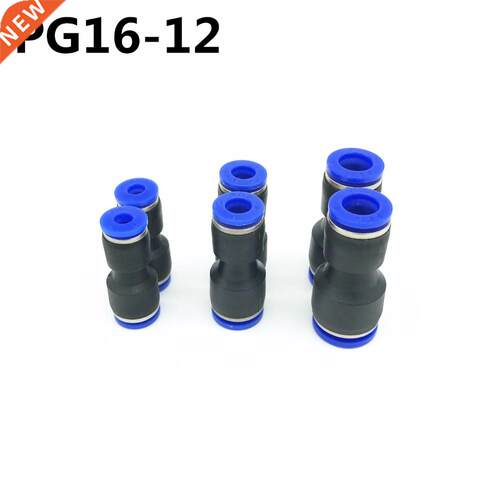 10Pcs PG16-12 16mm to 12mm Pneumtic Fittings Push In Strig