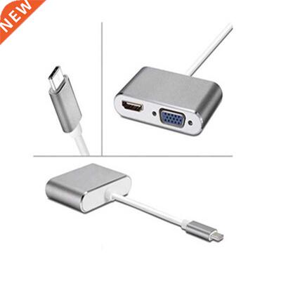 Basx USB C To HDM-Compatble VGA HUB Type-C Adapter Dock f