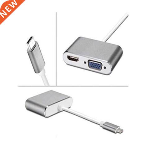 Basx USB C To HDM-Compatble VGA HUB Type-C Adapter Dock f