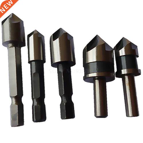 5pcs 5 Flute Countersink Drill Bit Set 82/90 Degree Counter