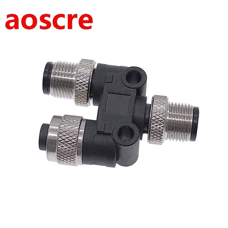 M12 connector conversion plug Y shaped three-way pipe waterp