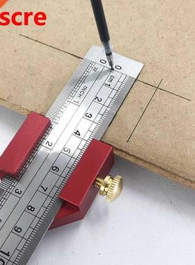 20-60CM Steel Ruler Positioning Block Woodworking Scribing R